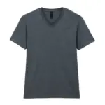 Softstyle Euro Fit Adult V-neck T-shirt, dark heather — productfoto 19