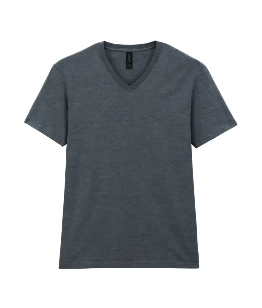 Softstyle Euro Fit Adult V-neck T-shirt, dark heather — productfoto 19