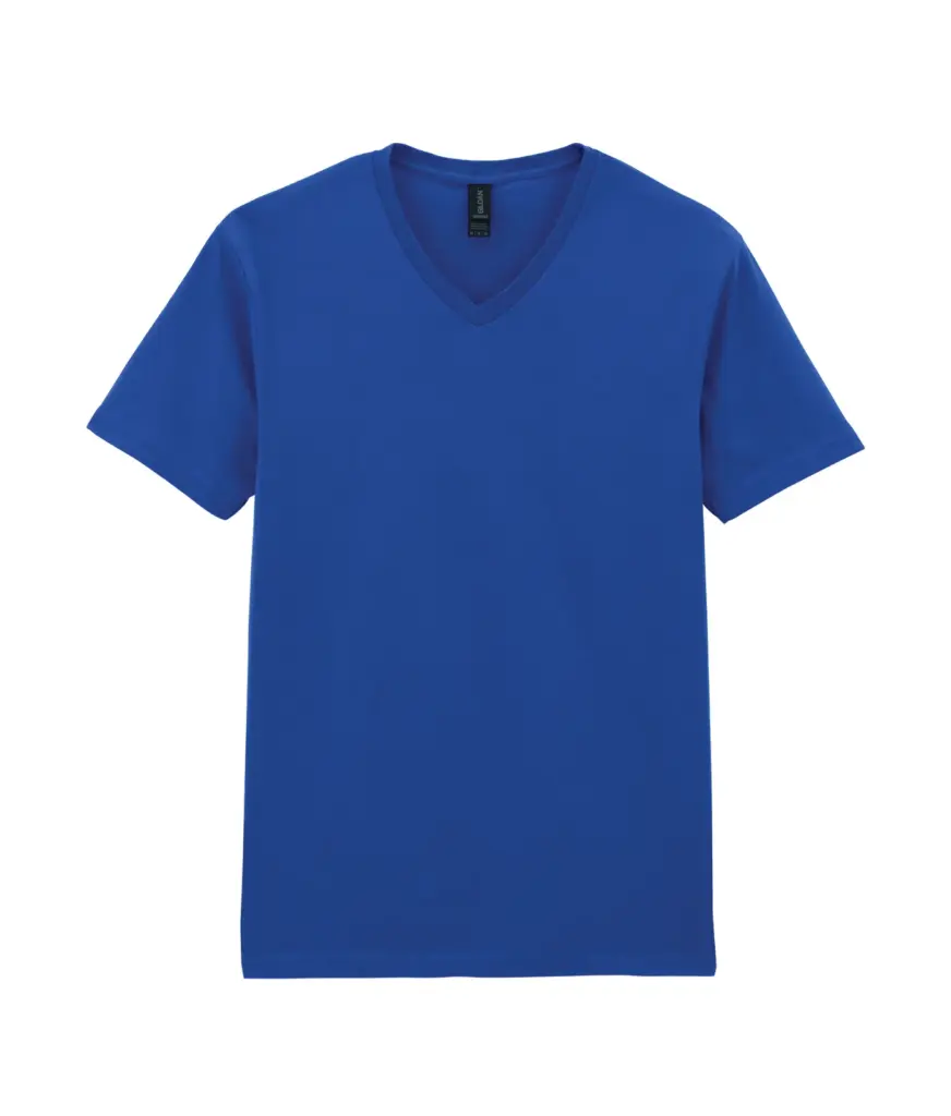 Softstyle Euro Fit Adult V-neck T-shirt, royal blue — productfoto 22