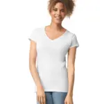 Softstyle® Fitted Ladies' V-neck T-shirt — productfoto 5