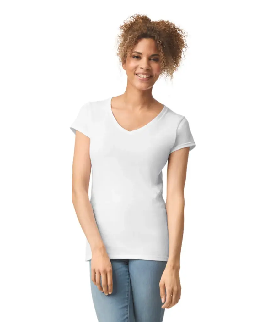 Softstyle® Fitted Ladies' V-neck T-shirt — productfoto 5
