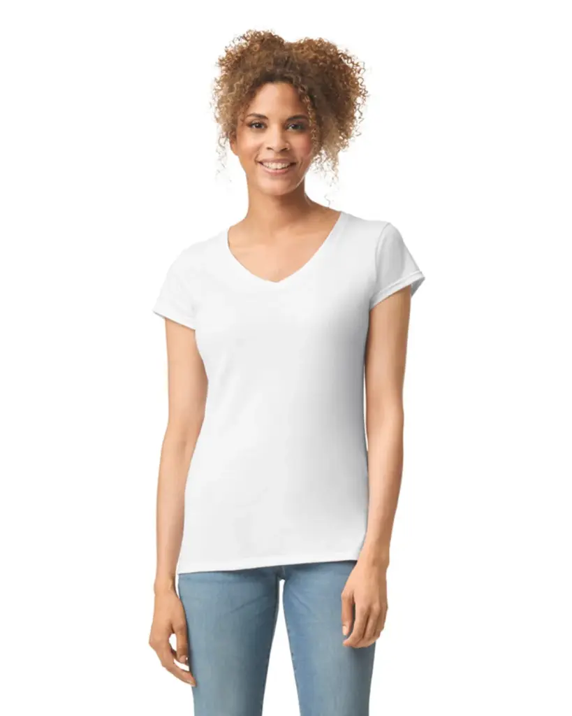 Softstyle® Fitted Ladies' V-neck T-shirt — productfoto 13