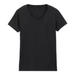 Softstyle® Fitted Ladies' V-neck T-shirt, black — productfoto 15