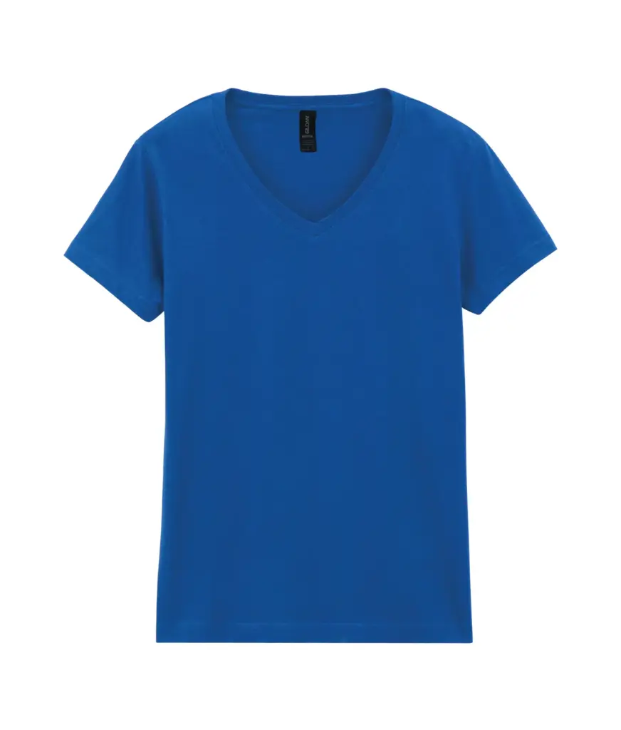 Softstyle® Fitted Ladies' V-neck T-shirt, royal blue — productfoto 20