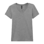 Softstyle® Fitted Ladies' V-neck T-shirt, rs sport grey — productfoto 21