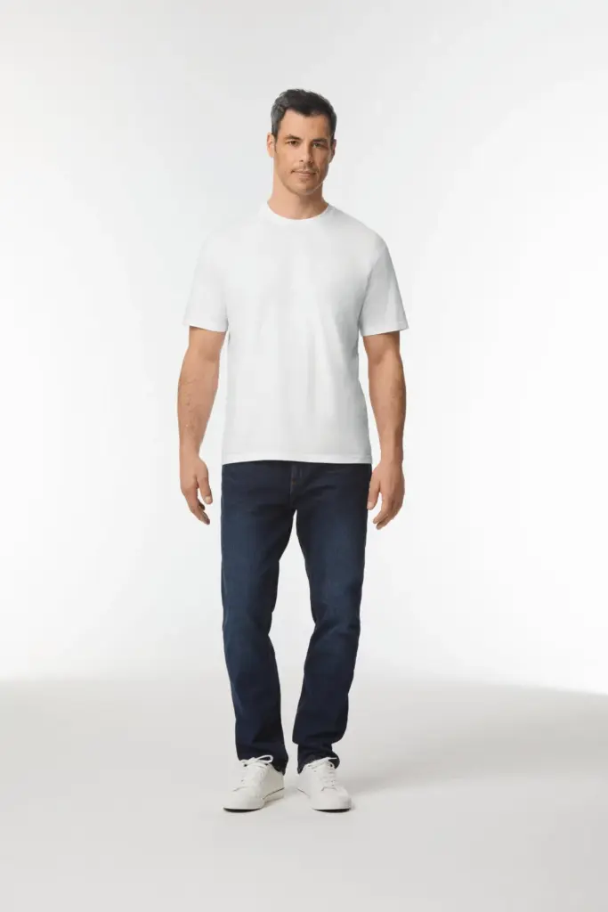 GI65000-2_2023 - Hidalgo-werbeartikel Heren-T-shirt Softstyle Midweight — productfoto 4