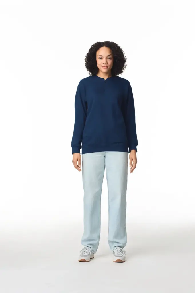GISF008-2_2025 - Hidalgo-werbeartikel 1/4 zip fleece sweater — productfoto 4