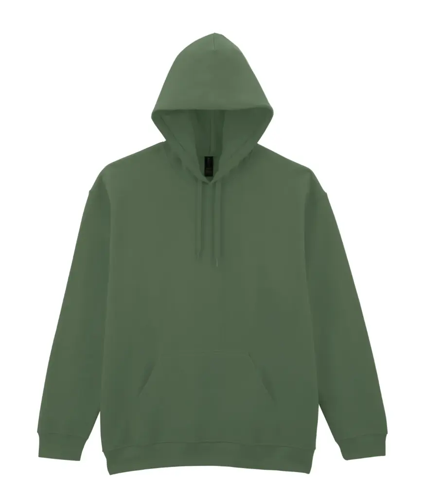 Sweater met capuchon Midweight Softstyle, military green — productfoto 14