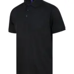 Herenpolo van gerecycled polyester, black — productfoto 5