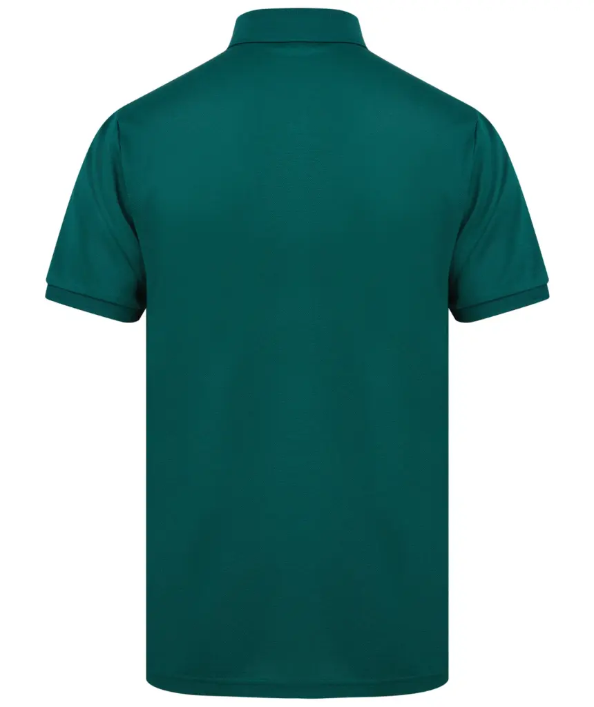 Herenpolo van gerecycled polyester, bottle green — productfoto 11