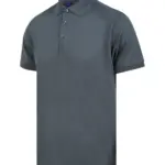 Herenpolo van gerecycled polyester, charcoal — productfoto 13