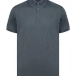 Herenpolo van gerecycled polyester, charcoal — productfoto 14