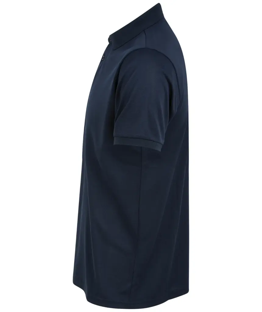 Herenpolo van gerecycled polyester, navy — productfoto 16