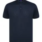 Herenpolo van gerecycled polyester, navy — productfoto 18