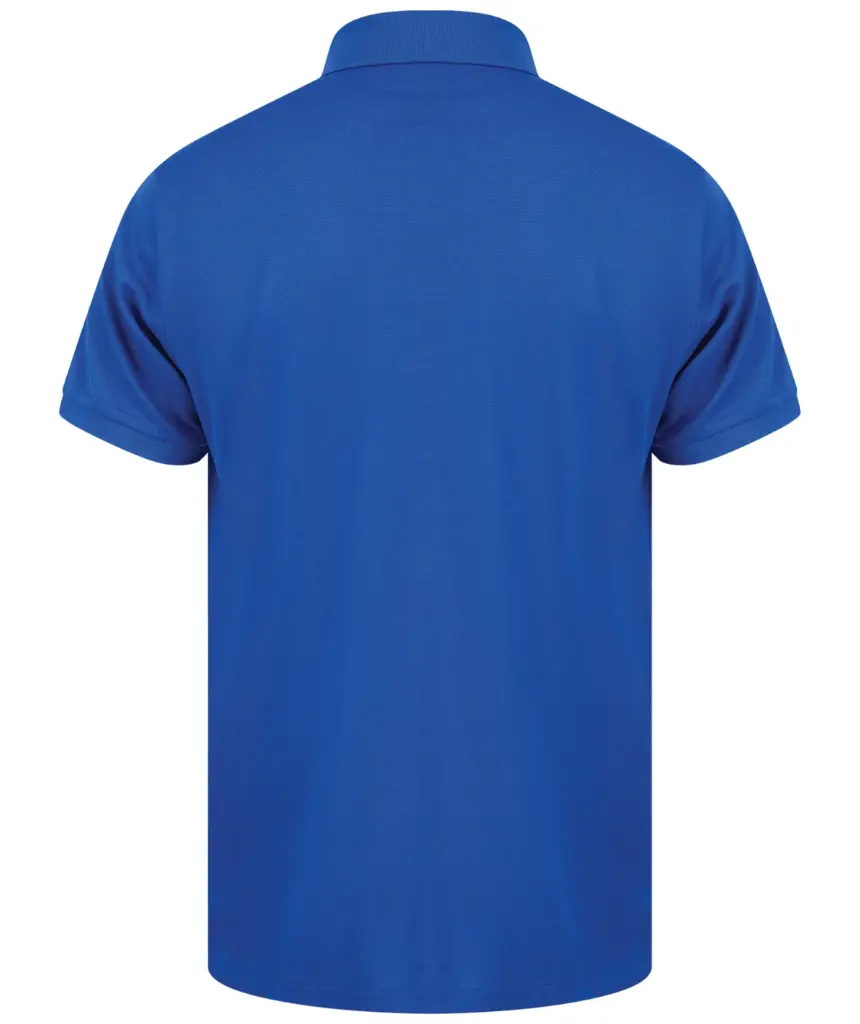 Herenpolo van gerecycled polyester, royal — productfoto 23