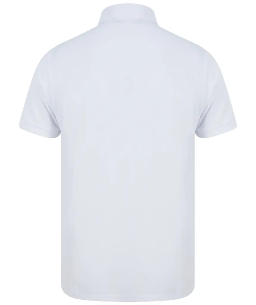 Herenpolo van gerecycled polyester, white — productfoto 27