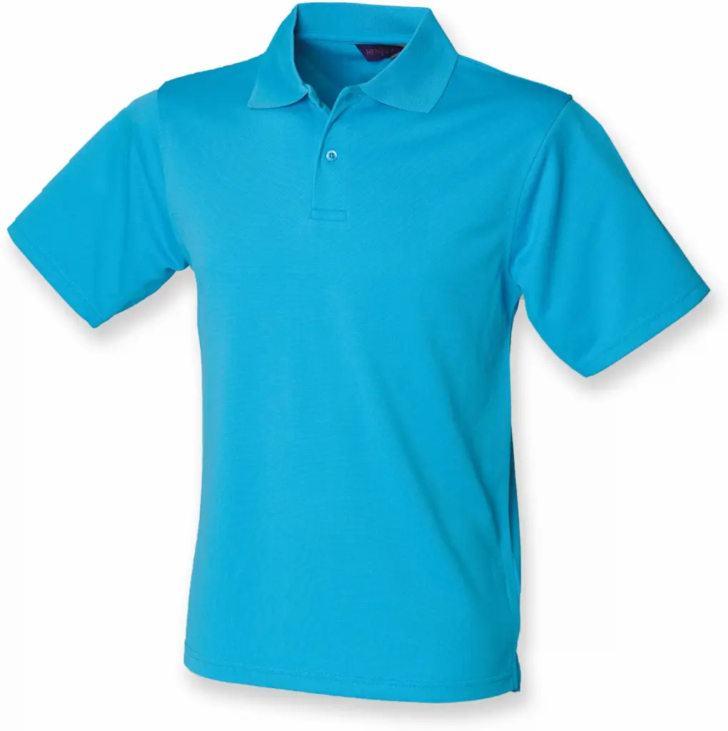 Men´s Coolplus®  Polo Shirt, turquoise — productfoto 17