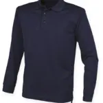 Unisex Coolplus® Long Sleeved Polo Shirt, navy — productfoto 4