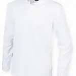 Unisex Coolplus® Long Sleeved Polo Shirt, white — productfoto 5