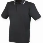 Men's Coolplus® Tipped Polo Shirt, black/white — productfoto 4