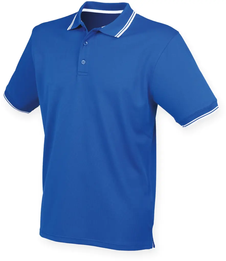 Men's Coolplus® Tipped Polo Shirt, royal / white — productfoto 6