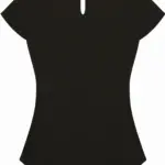 Ladies pleat front blouse, black — productfoto 6