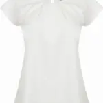 Ladies pleat front blouse, white — productfoto 9