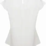Ladies pleat front blouse, white — productfoto 10