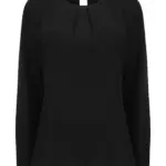 Blouse met lange mouwen, black — productfoto 3