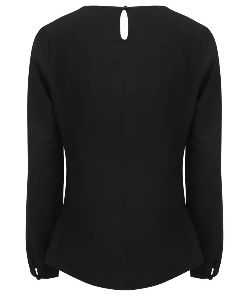 Blouse met lange mouwen, black — productfoto 4