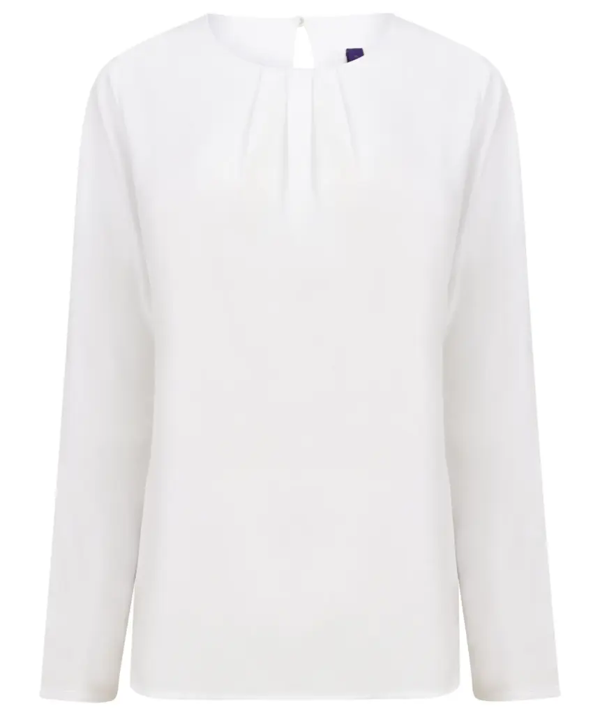 Blouse met lange mouwen, white — productfoto 5