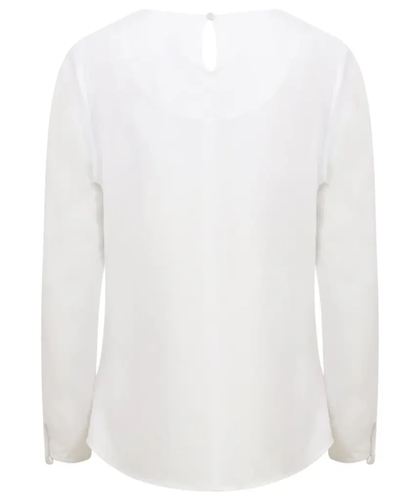 Blouse met lange mouwen, white — productfoto 6