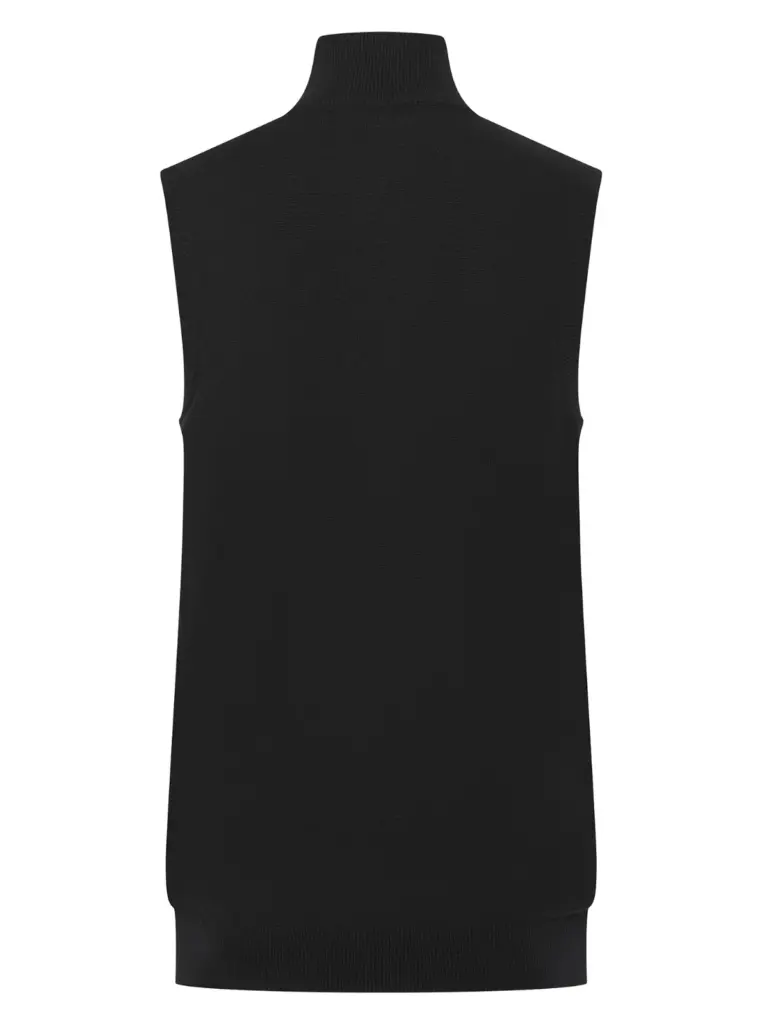 Mouwloze herentrui met rits, black — productfoto 5