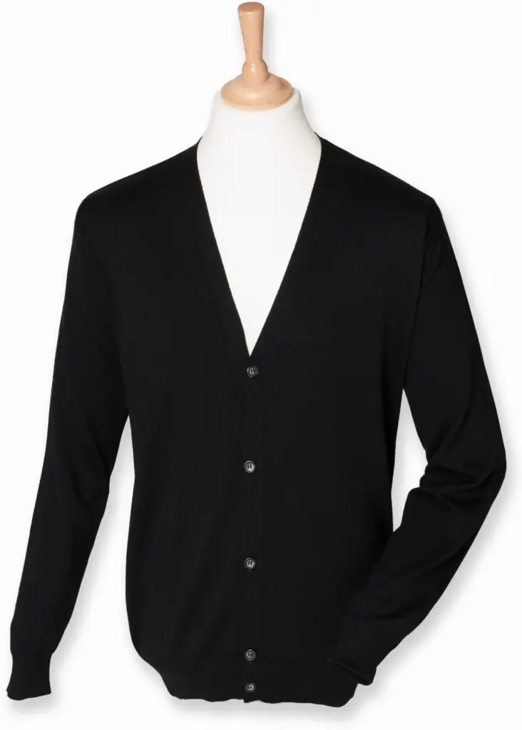 Men's Lichtgewicht V Cardigan, black — productfoto 3