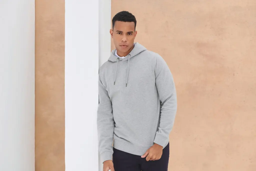 Ecologische unisex sweater met capuchon — productfoto 2