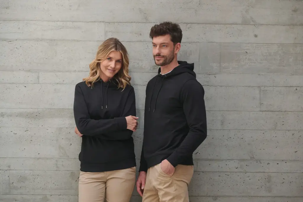 Ecologische unisex sweater met capuchon — productfoto 4