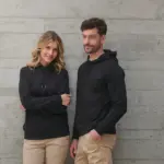 Ecologische unisex sweater met capuchon — productfoto 4