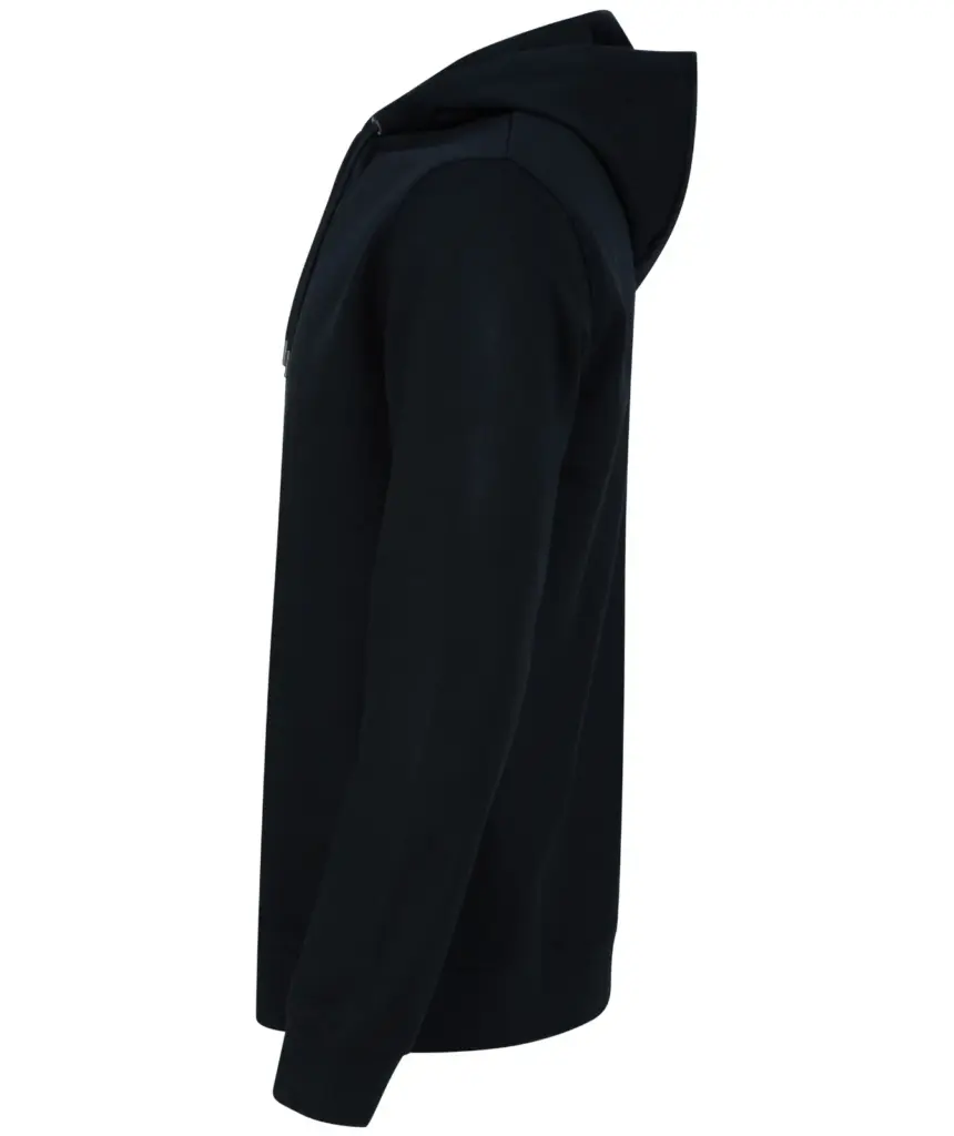 Ecologische unisex sweater met capuchon, black — productfoto 6