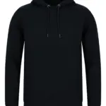 Ecologische unisex sweater met capuchon, black — productfoto 7