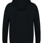 Ecologische unisex sweater met capuchon, black — productfoto 8