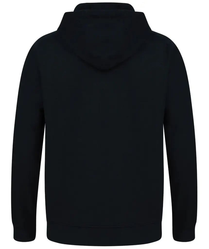 Ecologische unisex sweater met capuchon, black — productfoto 8