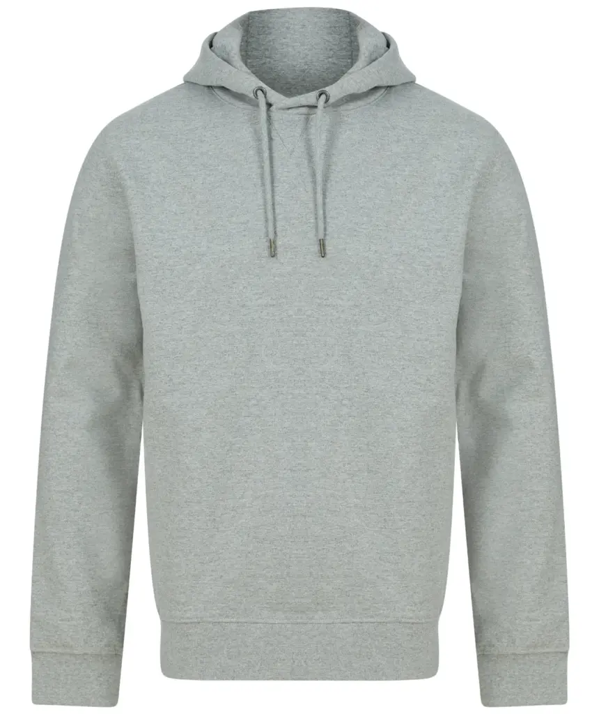 Ecologische unisex sweater met capuchon, heather grey — productfoto 10