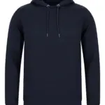 Ecologische unisex sweater met capuchon, navy — productfoto 13