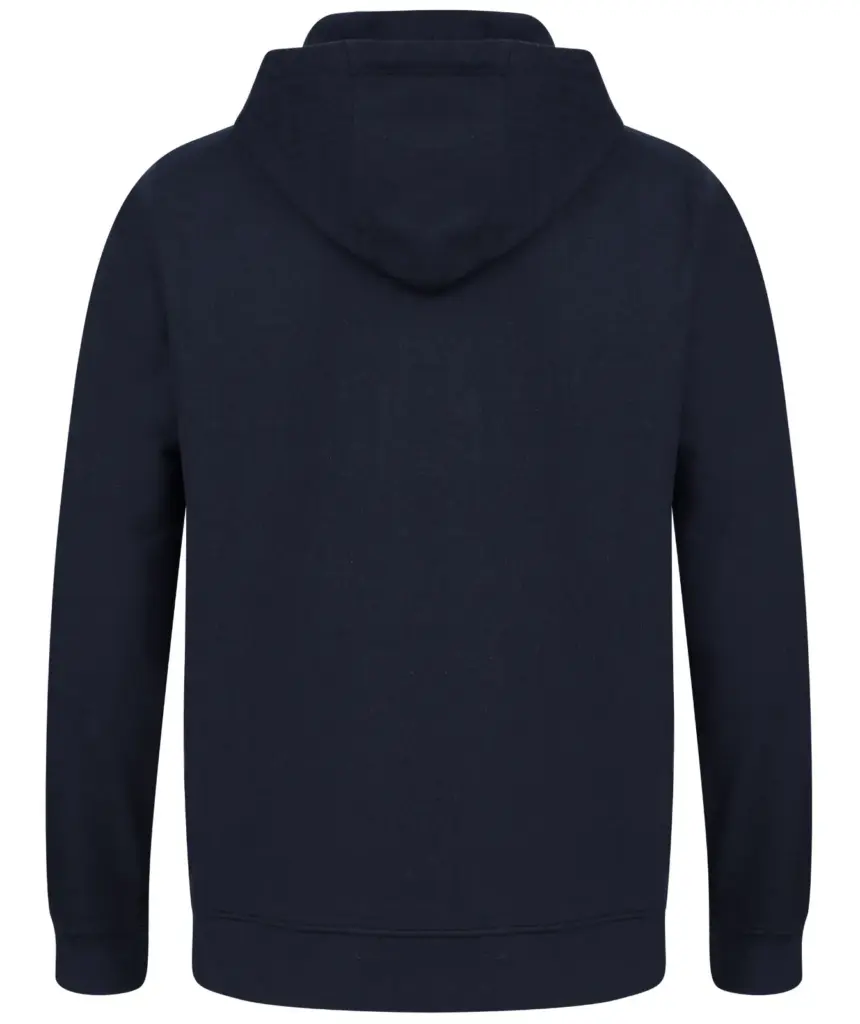 Ecologische unisex sweater met capuchon, navy — productfoto 14