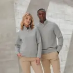 Uniseks sweater met ritskraag — productfoto 3