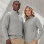 Uniseks sweater met ritskraag — productfoto 4