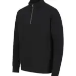 PS_H842-FS_BLACK - Hidalgo-werbeartikel Uniseks sweater met ritskraag, black — productfoto 6