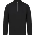 PS_H842_BLACK - Hidalgo-werbeartikel Uniseks sweater met ritskraag, black — productfoto 7
