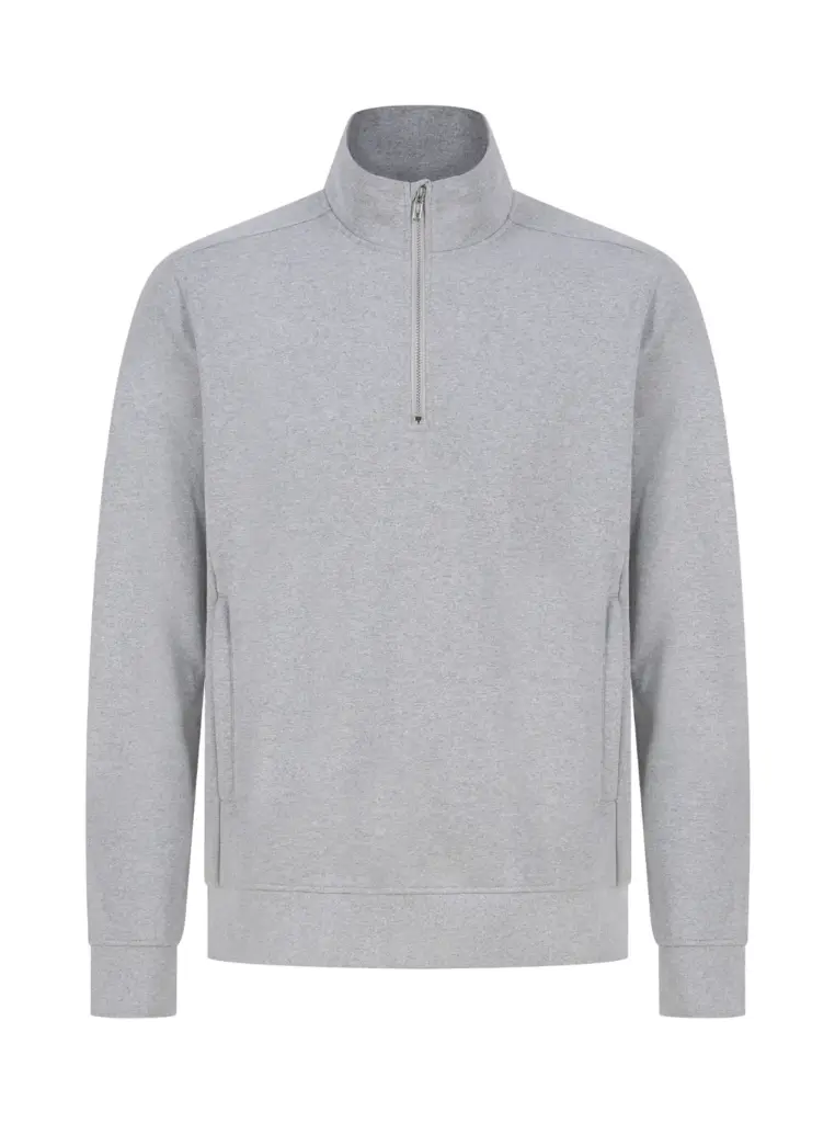 PS_H842_HEATHERGREY - Hidalgo-werbeartikel Uniseks sweater met ritskraag, heather grey — productfoto 11