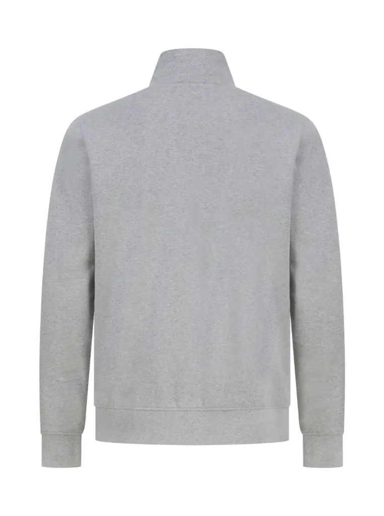 PS_H842-B_HEATHERGREY - Hidalgo-werbeartikel Uniseks sweater met ritskraag, heather grey — productfoto 12